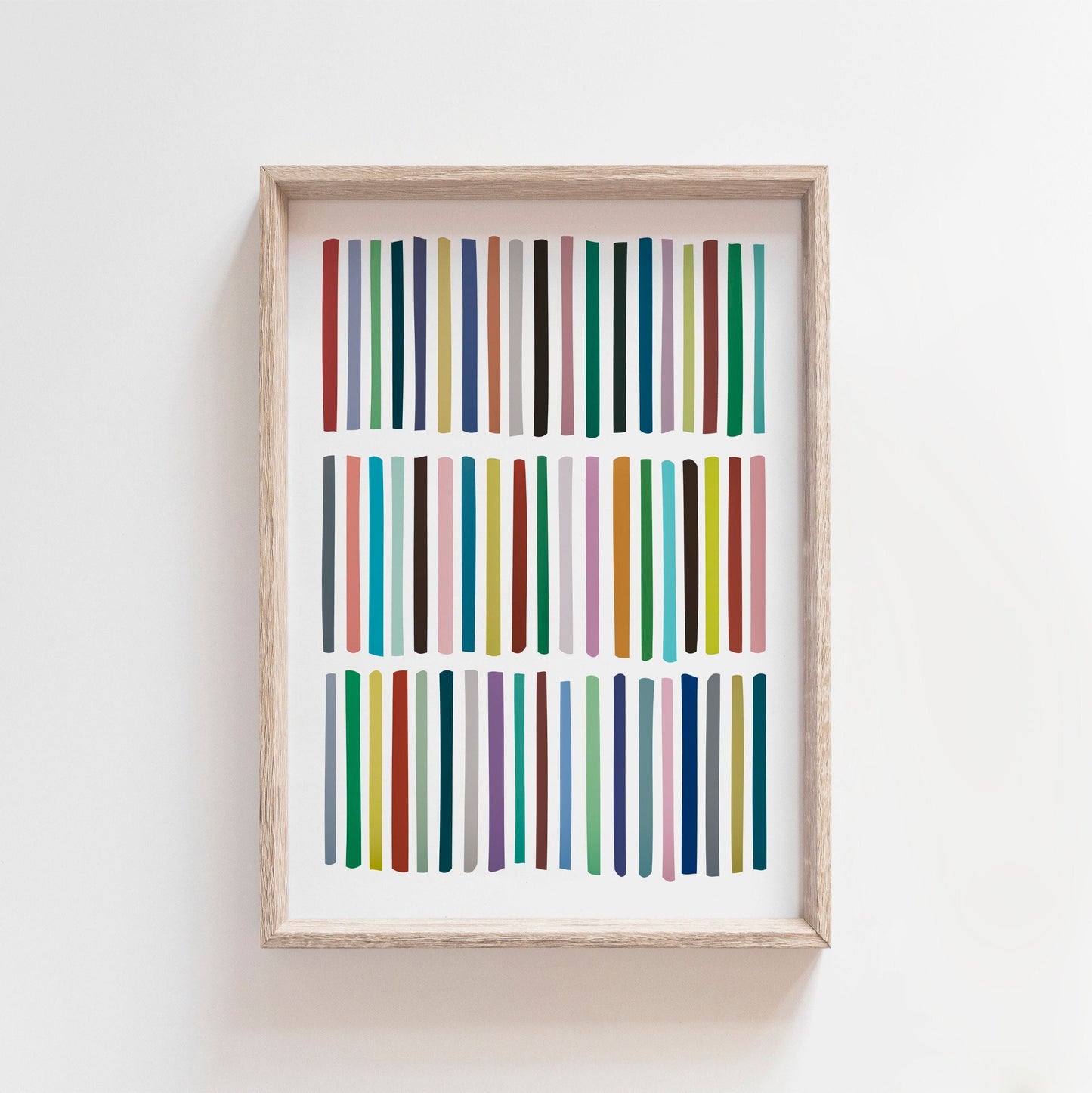 Large Colorful Line Abstract Art Print