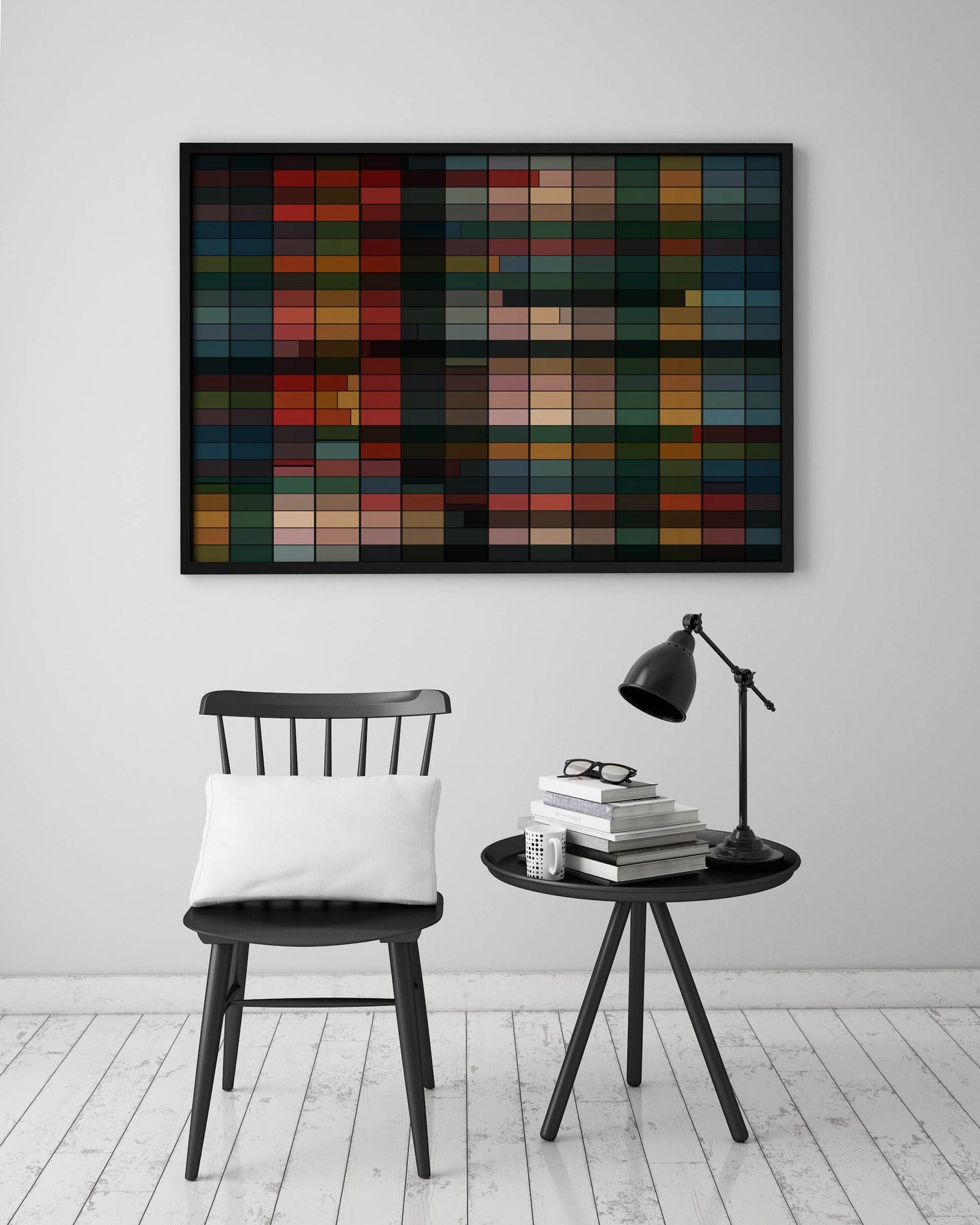 Cool Color Blocks Abstract Modern Art Print