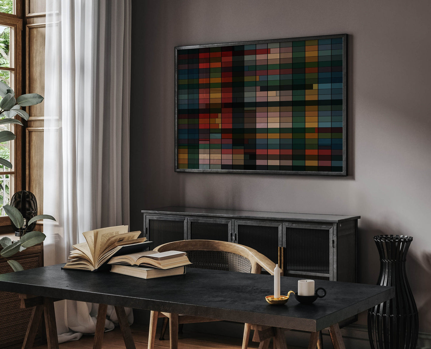 Cool Color Blocks Abstract Modern Art Print