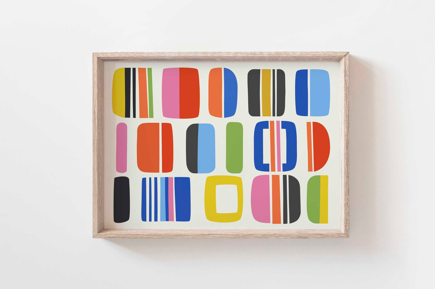 Colorful Abstract Modern Shapes Art Print