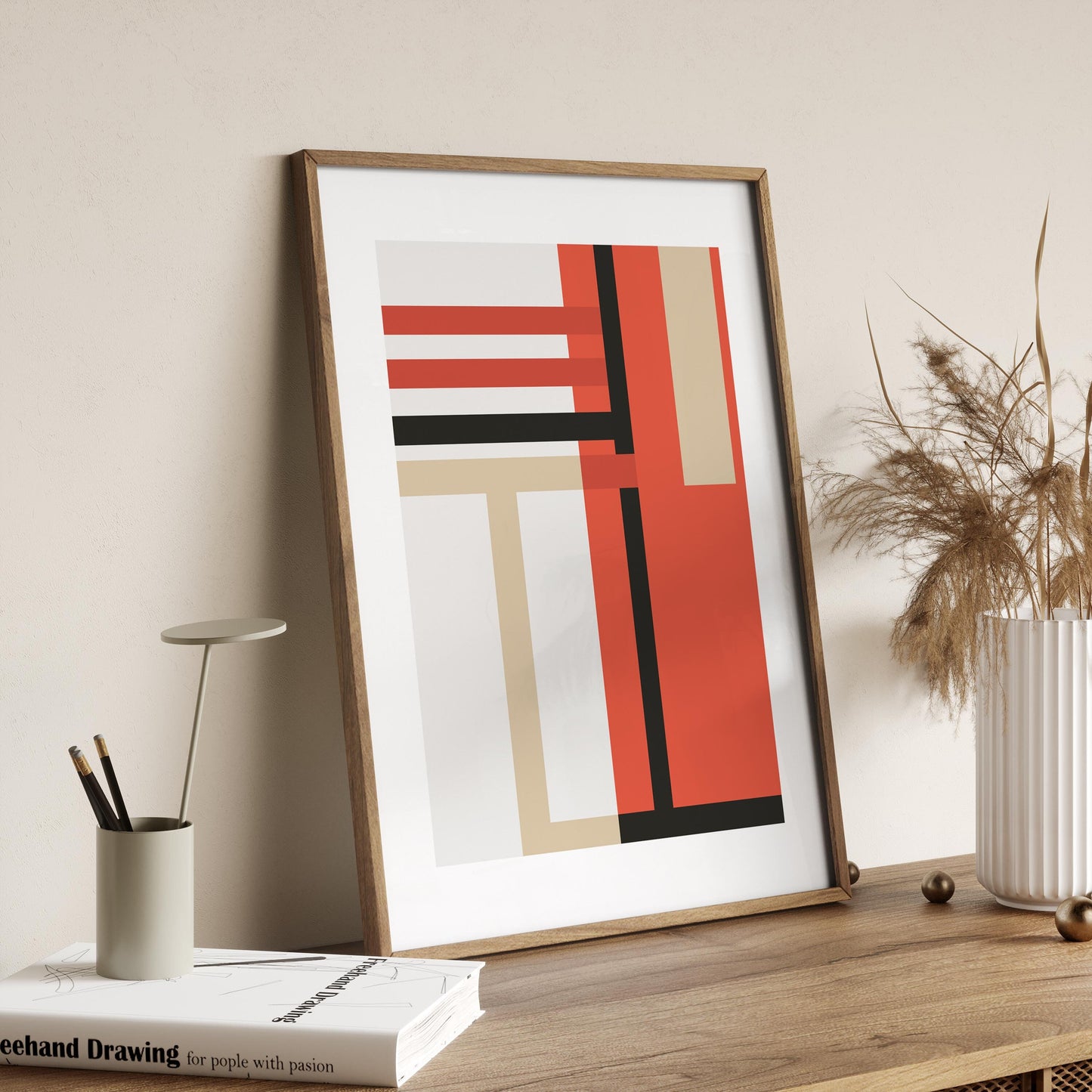 Set of 6 Colorful Geometric Art Prints