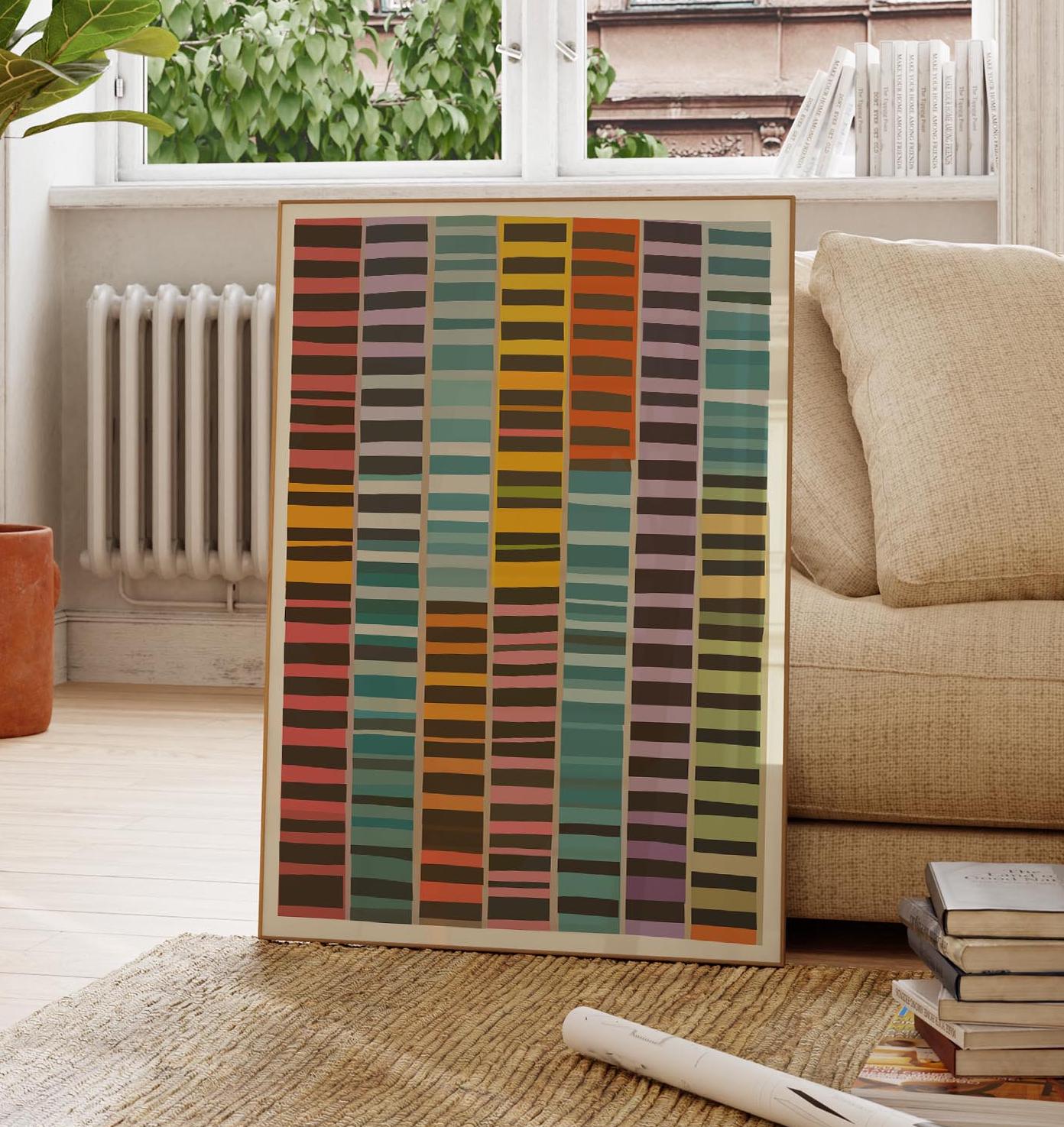 Bold Color Block Modern Wall Art Print
