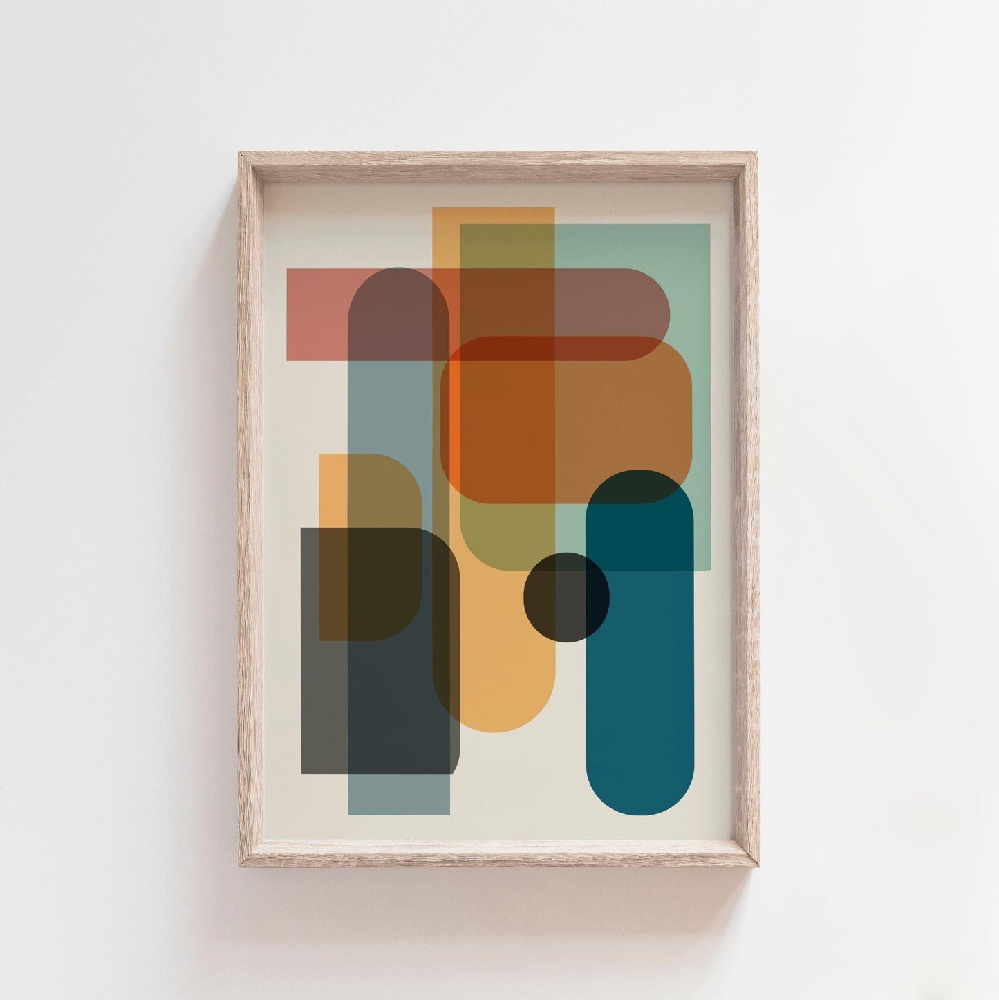Colorful Mid Century Modern Art Print