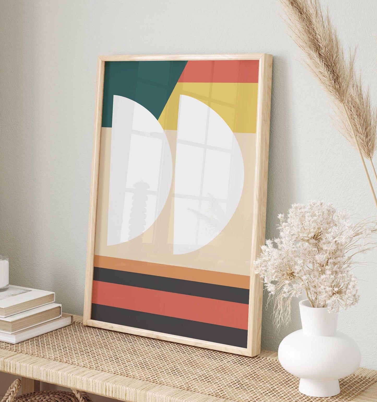 Colorful Mid Century Modern Wall Art Print