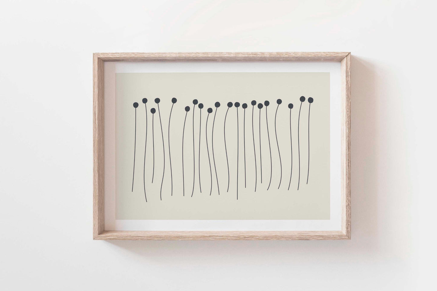 Neutral Botanical Abstract Wall Art Print