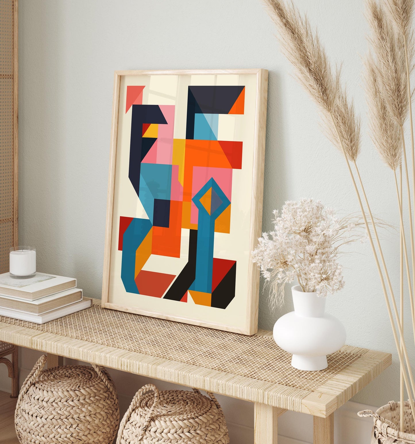 Colorful Modern Geometric Wall Art Print