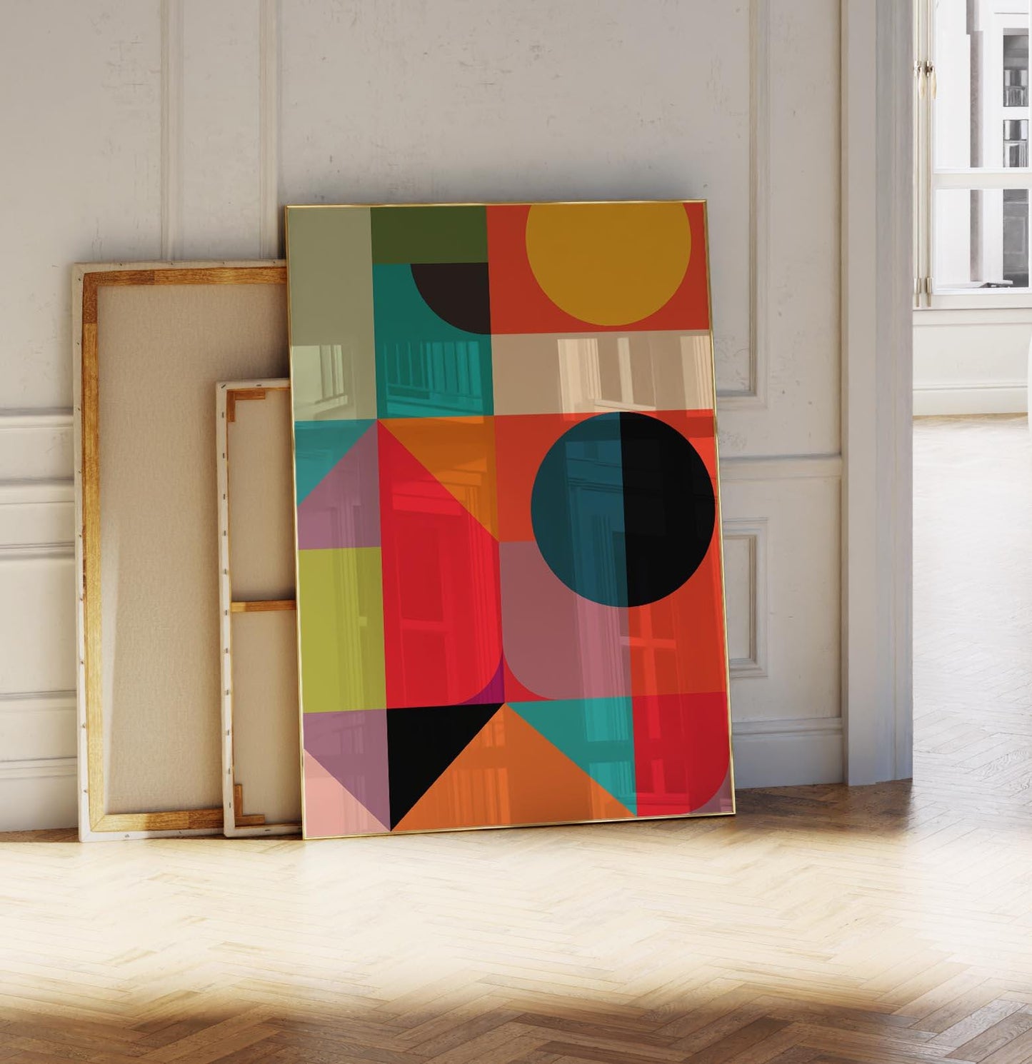 Bright and Colorful Abstract Geometric Art Print