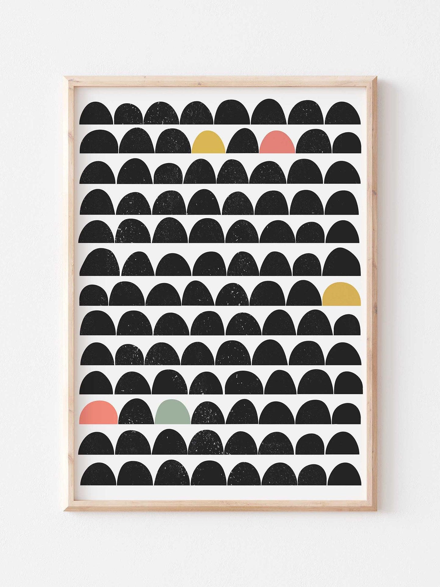 Fun Kids Mid Century Print, with Colorful Elements Art Print