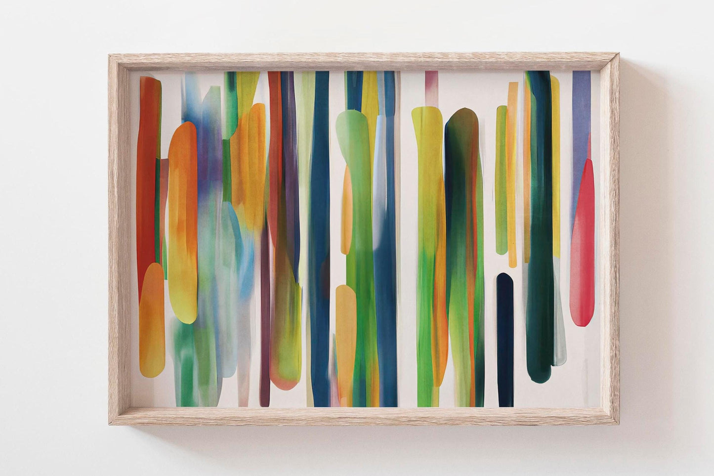 Colorful Brushstroke Print - Modern Abstract Wall Art