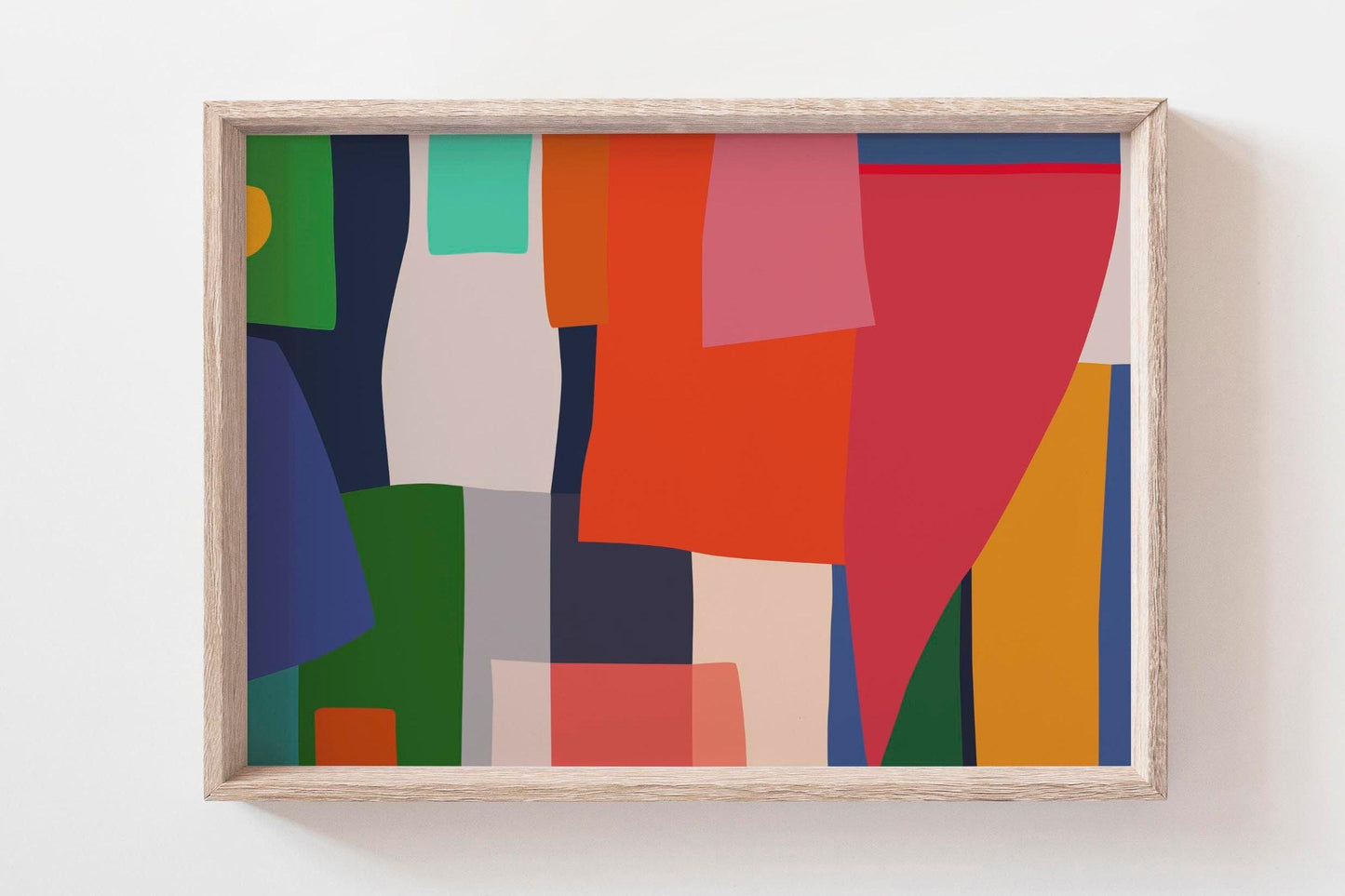 Colorful Modern Abstract Patchwork Art Print