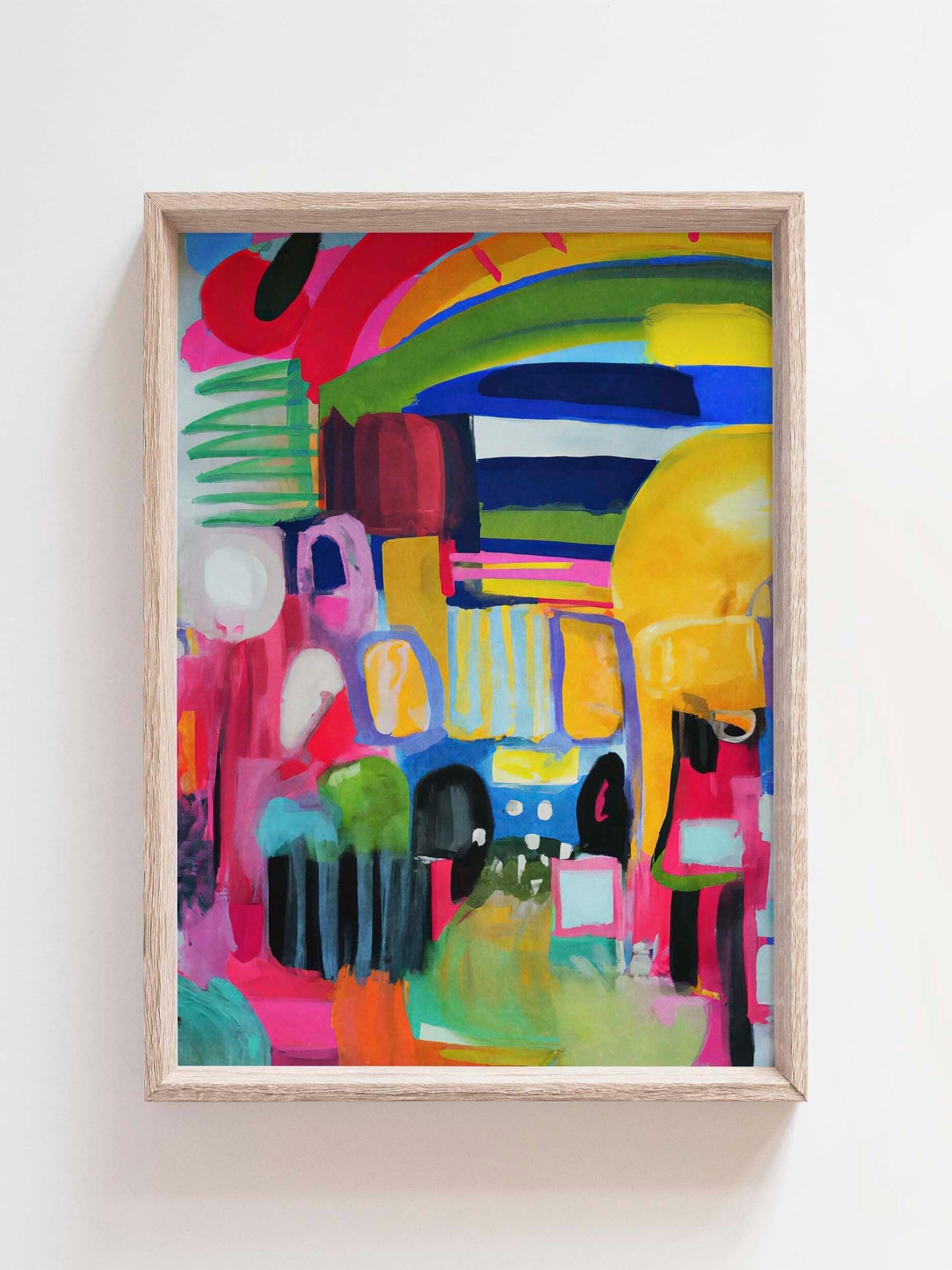 Bright Colorful Abstract Painting Art Print