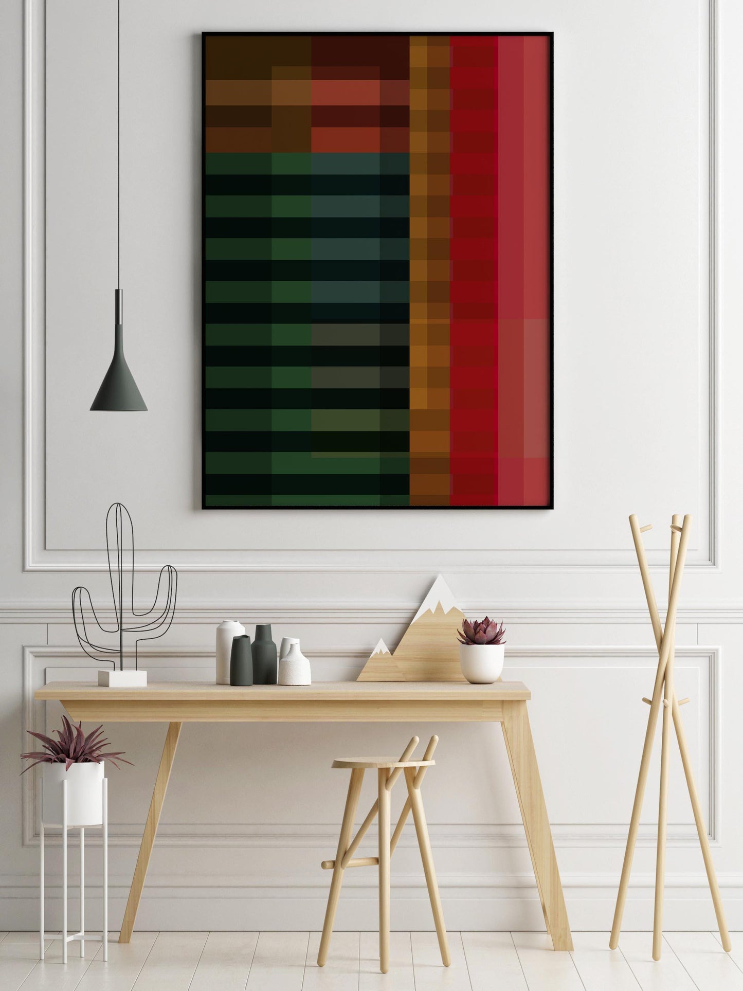 Modern Color Block Abstract Art Print