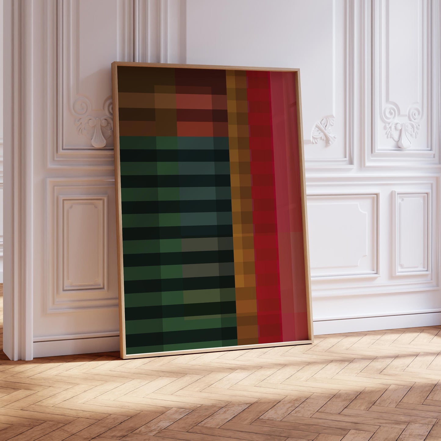 Modern Color Block Abstract Art Print