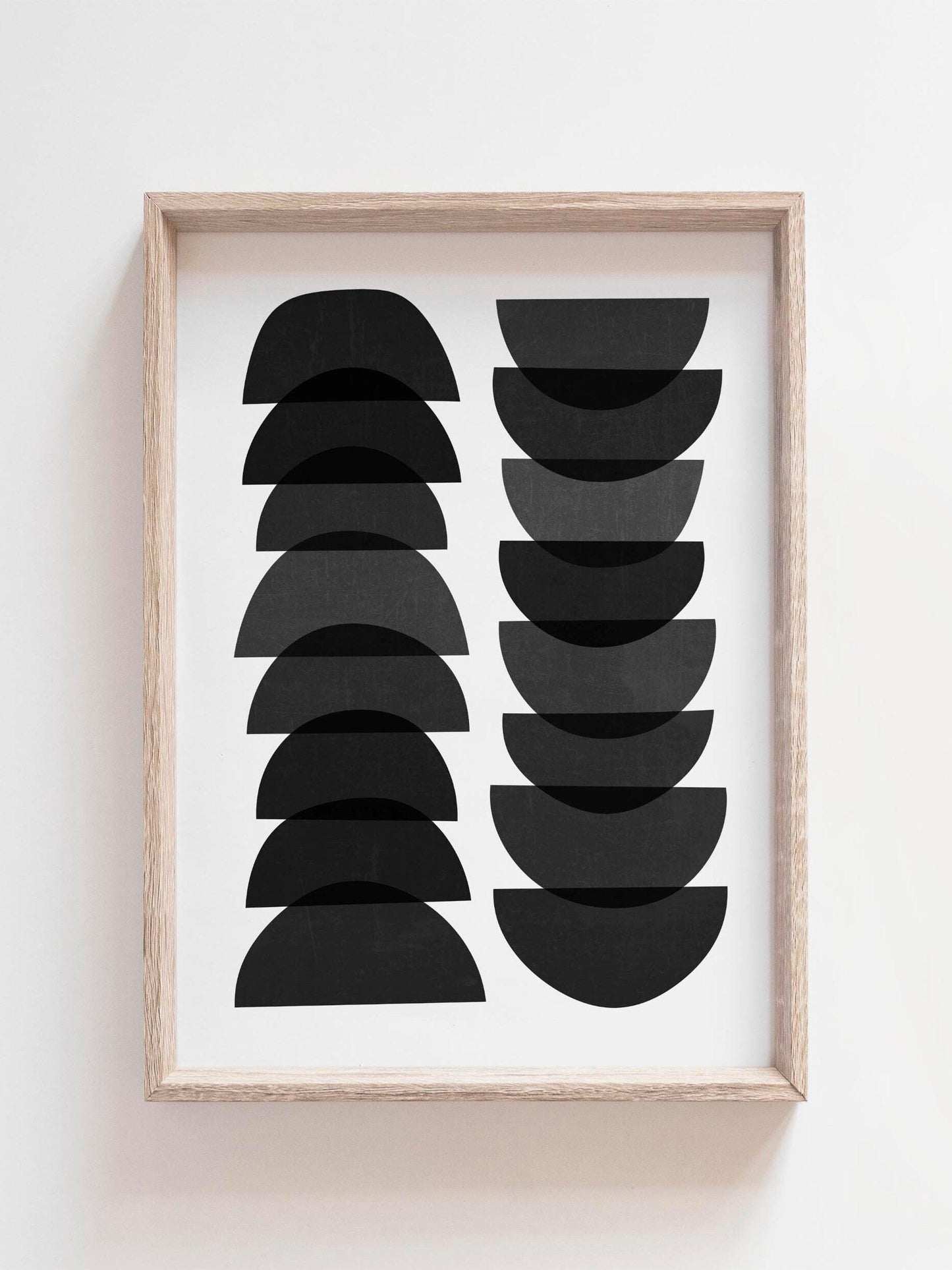 Cool Black Mid Century Modern Wall Art Print