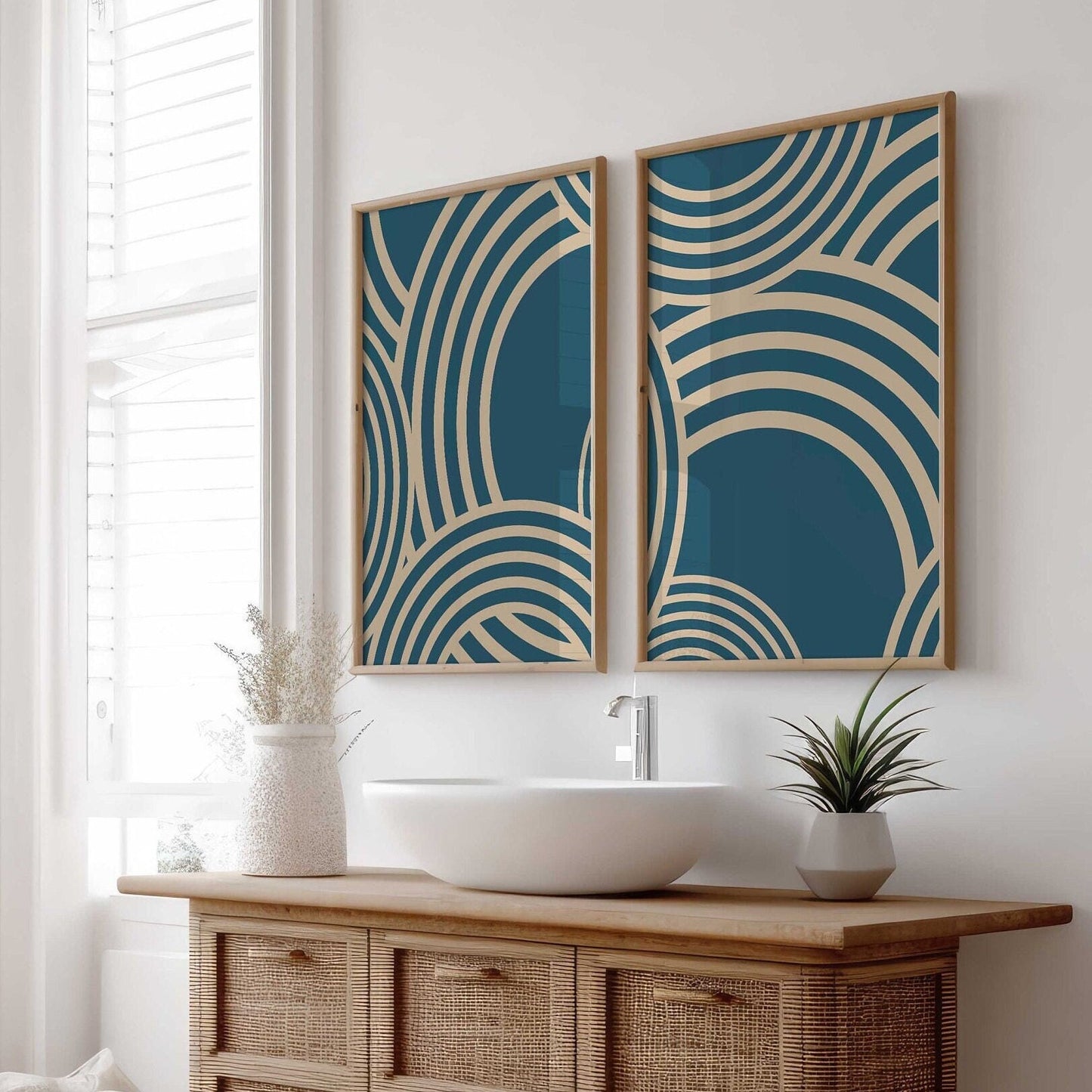 Set of 2 Cool Boys Bedroom Abstract Art Prints