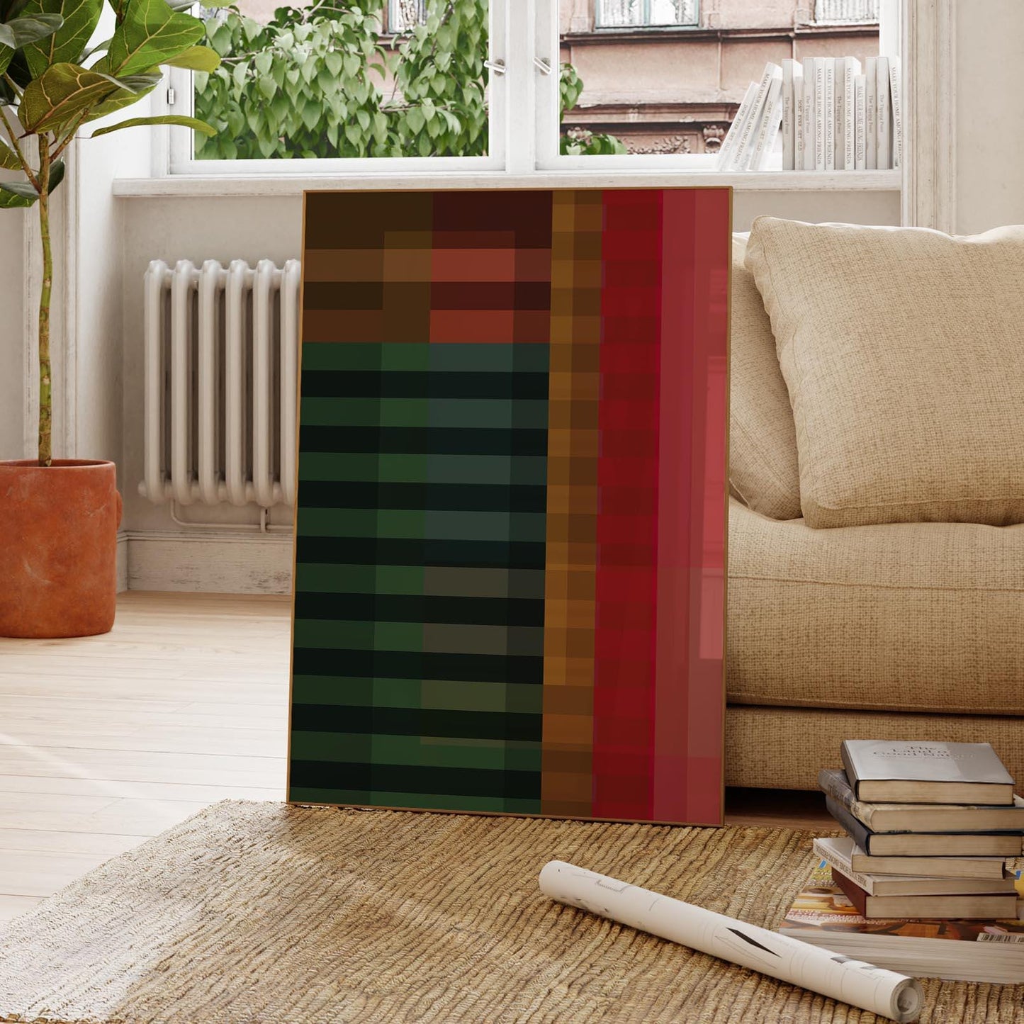 Modern Color Block Abstract Art Print