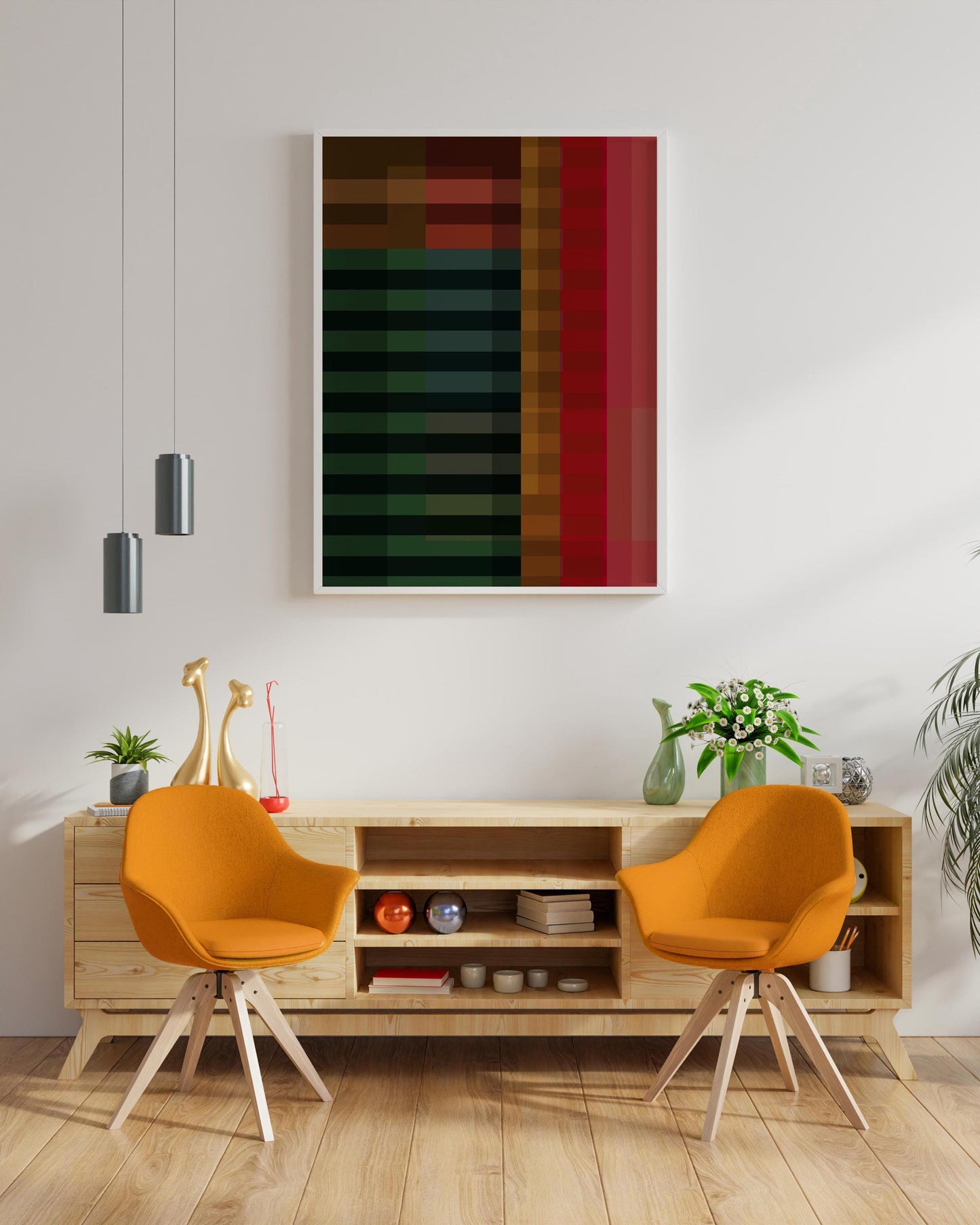 Modern Color Block Abstract Art Print