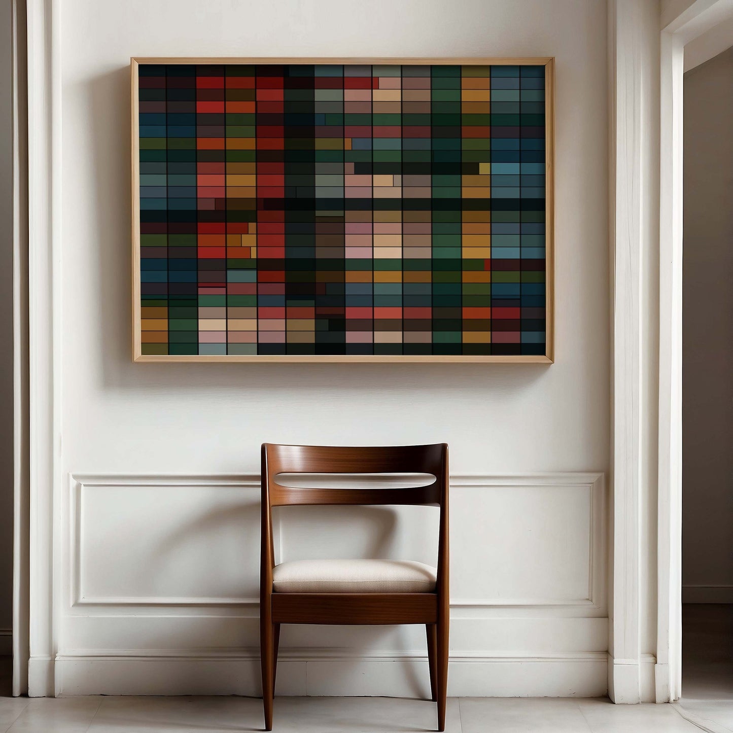 Cool Color Blocks Abstract Modern Art Print