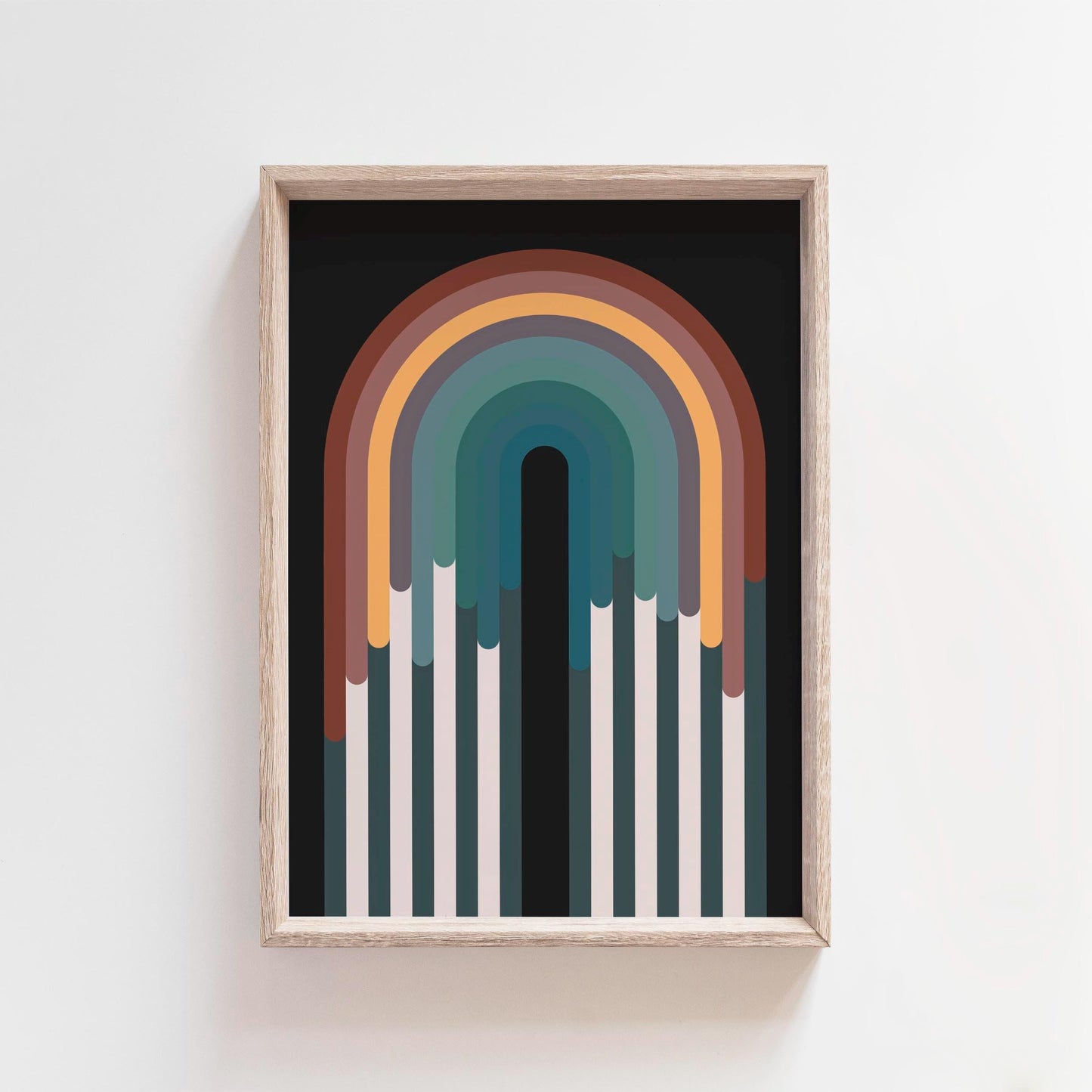 Bold Colorful Modern Art Rainbow Print