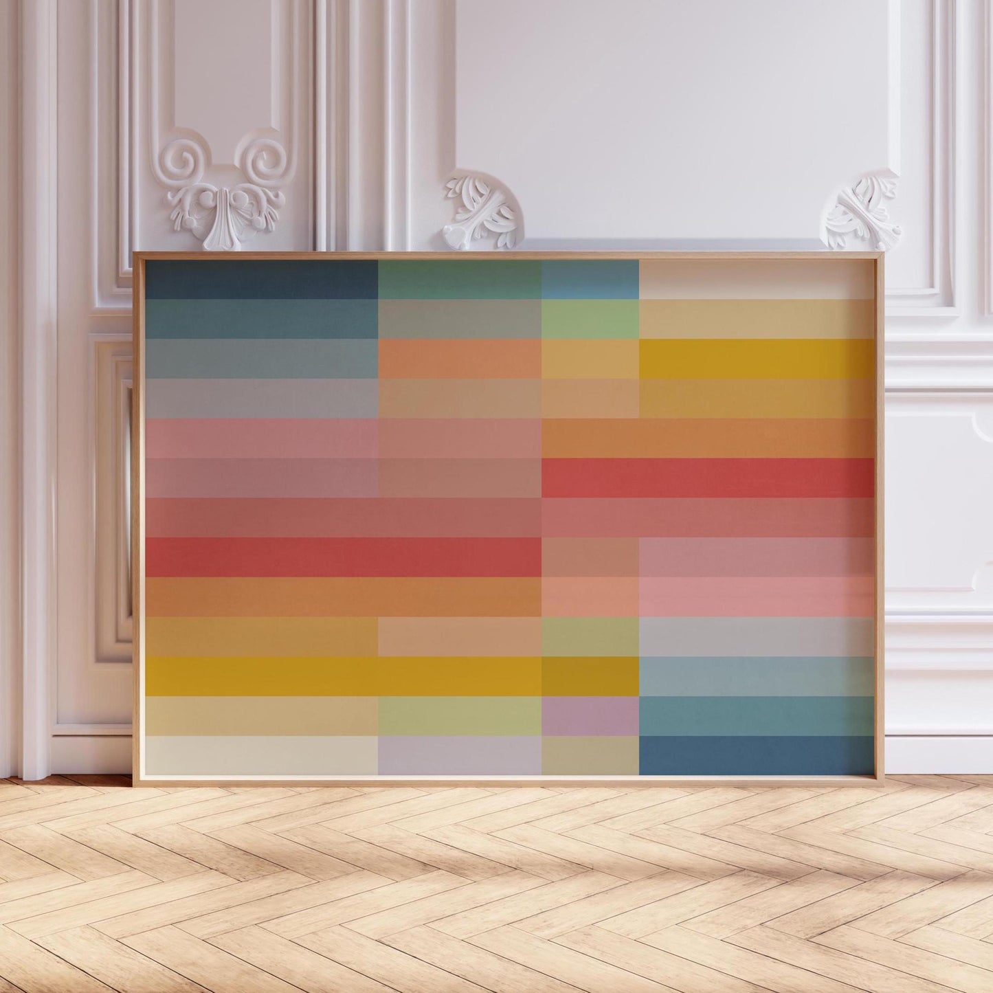 Boho Pastel Abstract Color Block Art Print