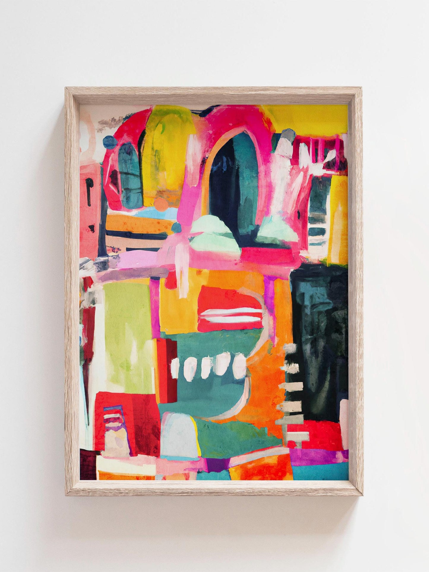 Large Colorful Vibrant Wall Art Print Bold Bright Abstract Modern Painting Extra Large Living Room Print Painting Print Fun Office Decor