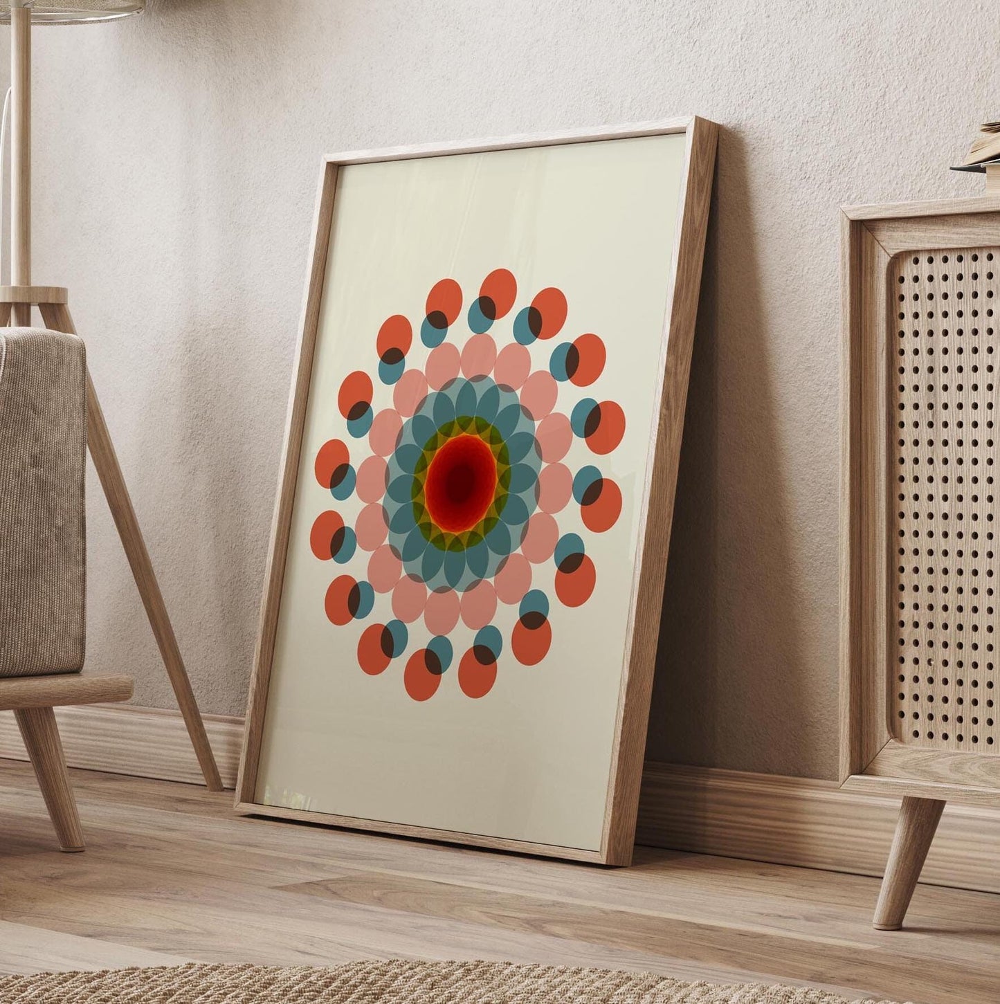 Set of 3 Boho Colorful Mandala Art Prints