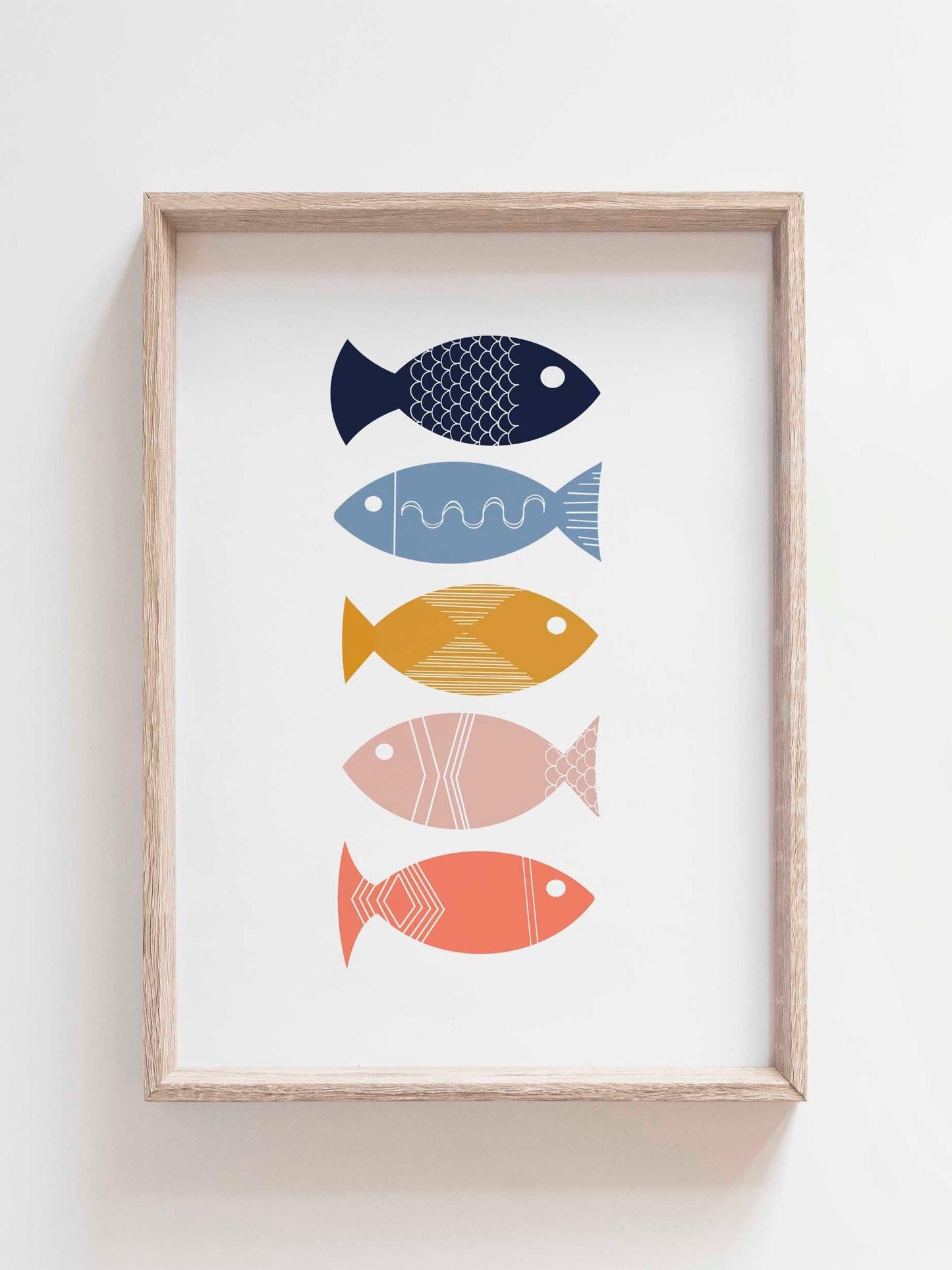 Colorful Modern Abstract Fish Art Print