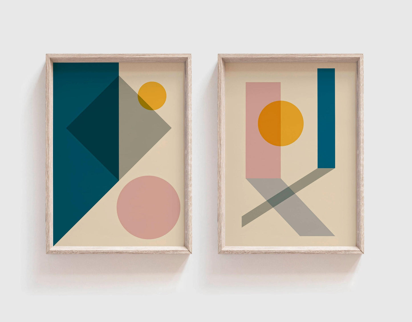 Set of 2 Boho Modern Geometric Prints
