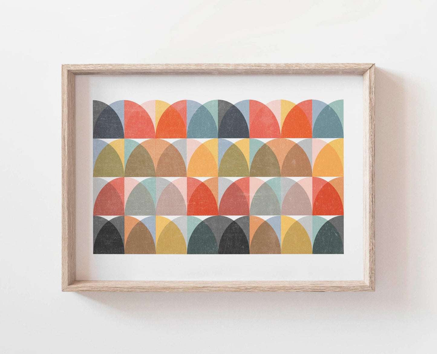 Large Modern Colorful Mid Century Modern Wall Art Print