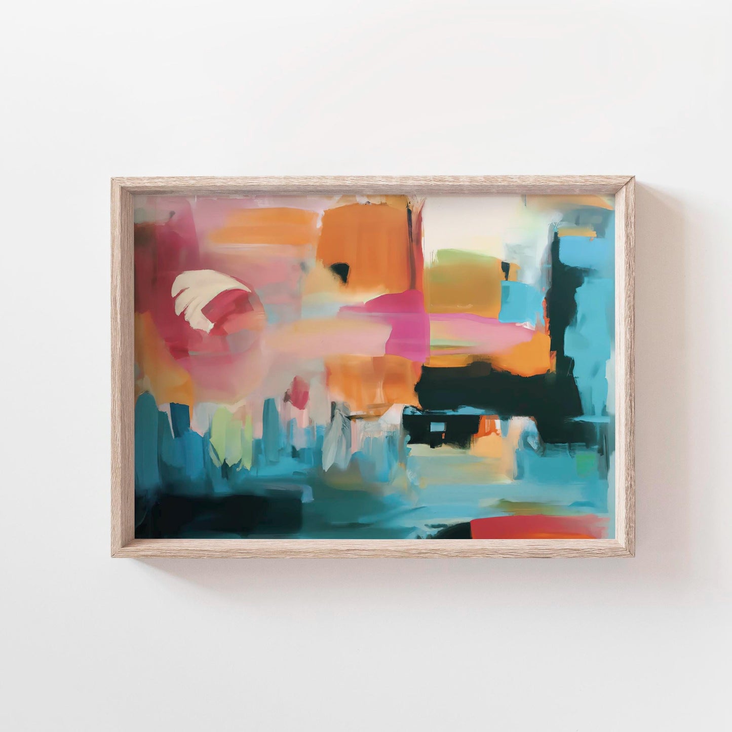 Bright and Colorful Graphic Abstract Painting Art Print