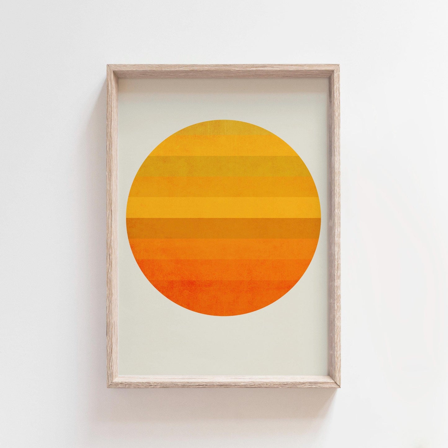 Orange Boho Sun Wall Art Print