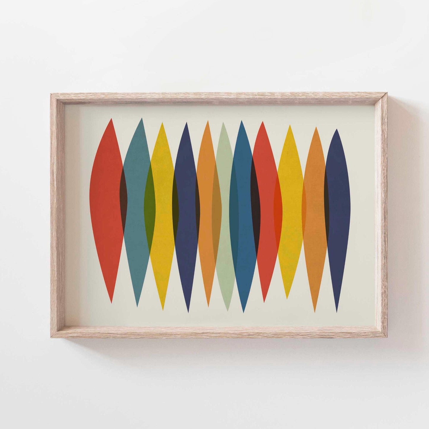 Retro Colorful Abstract Modern Art Print