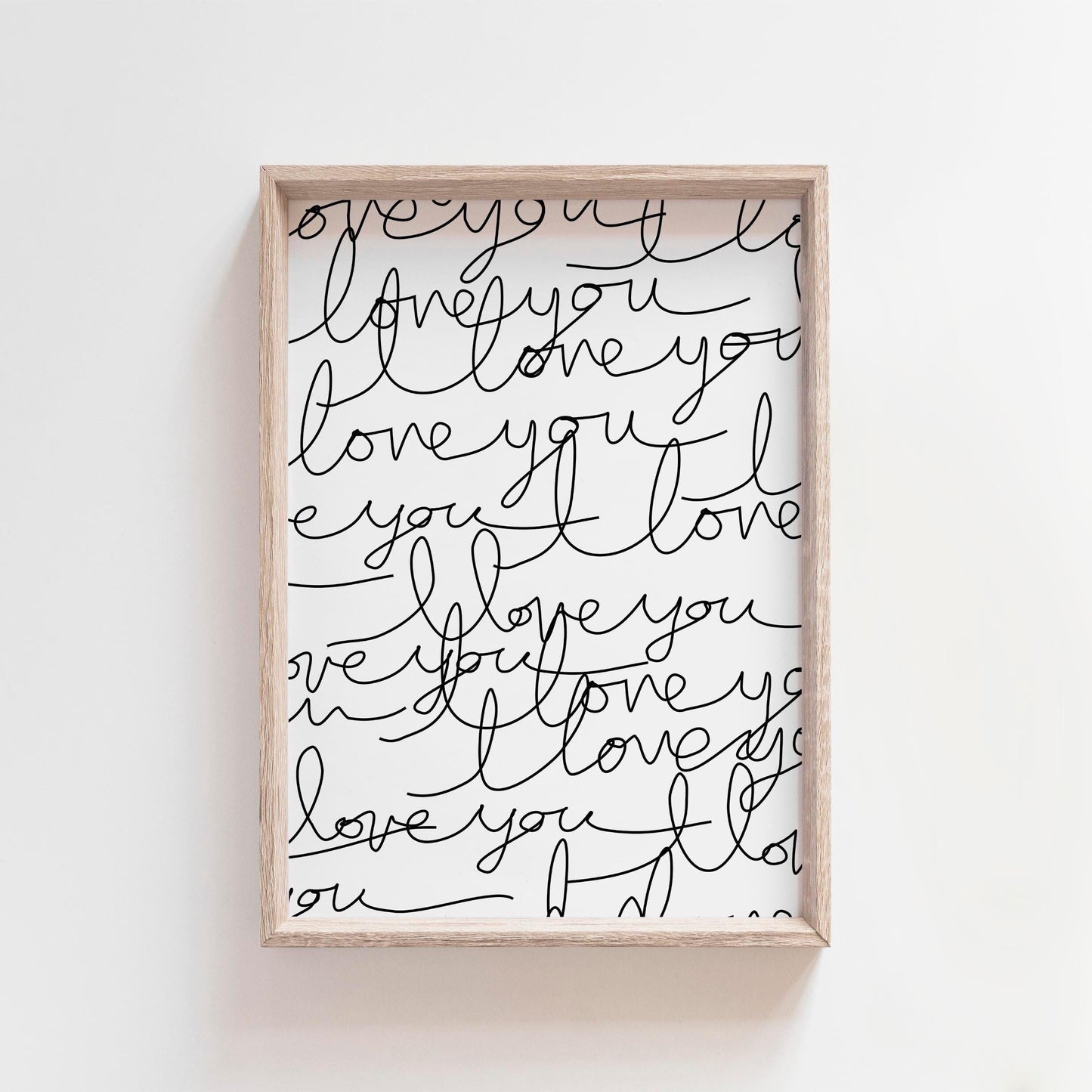Handwritten I Love You Poster Print