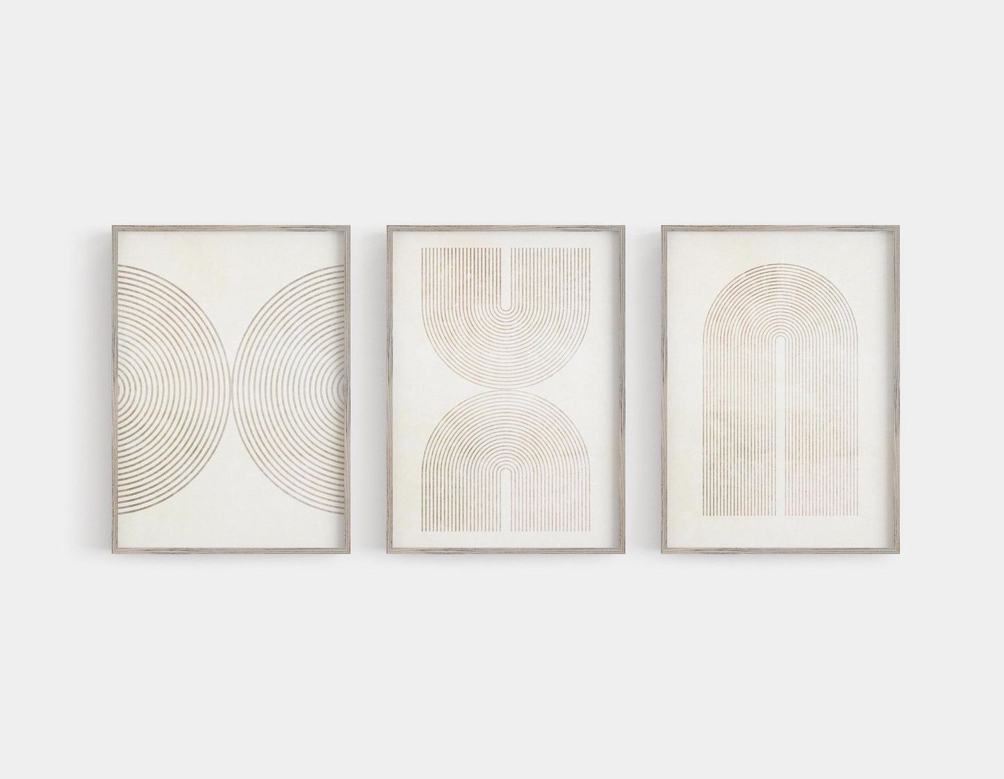 Set of 6 Prints Neutral Mid Century Wall Art Prints