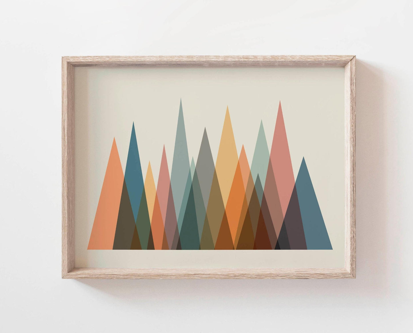 Colorful Mid Century Mountain Nursery Print