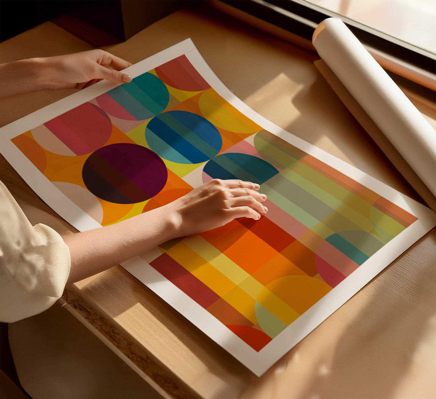 Fun Bright Abstract Art Print