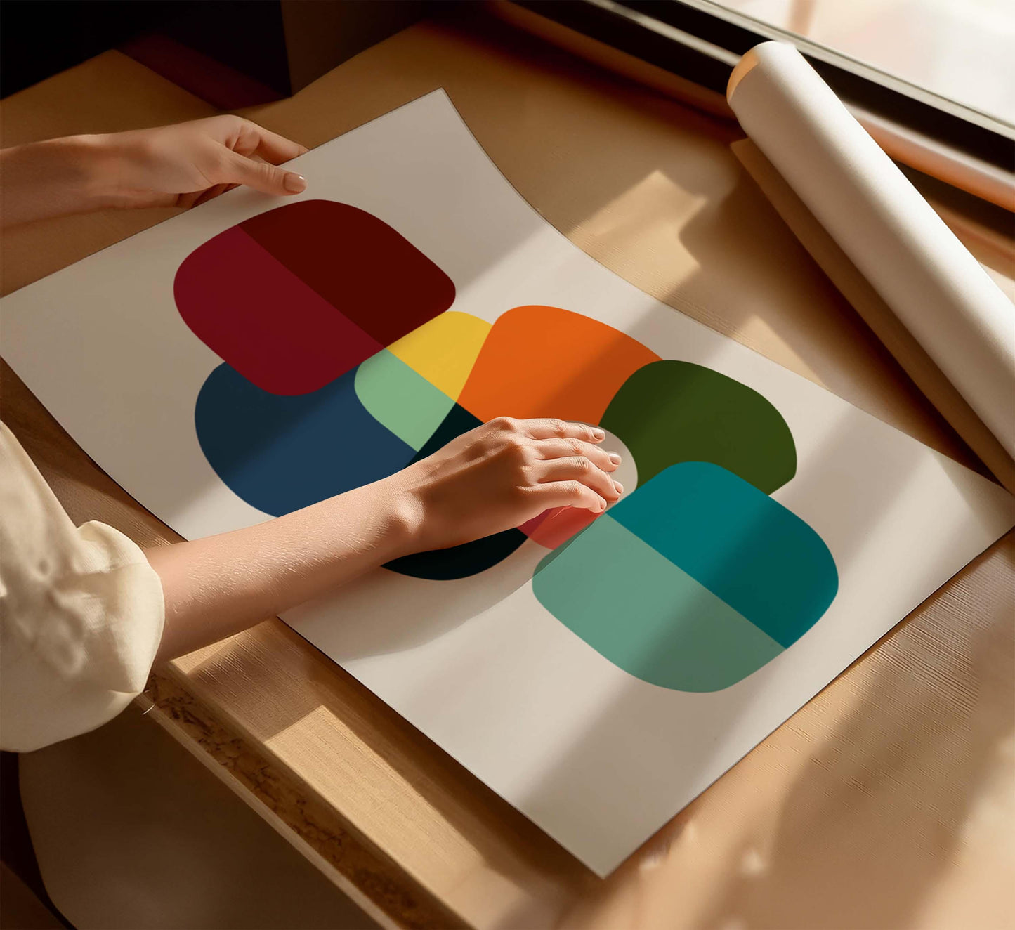 Funky Colorful Modern Abstract Art Print