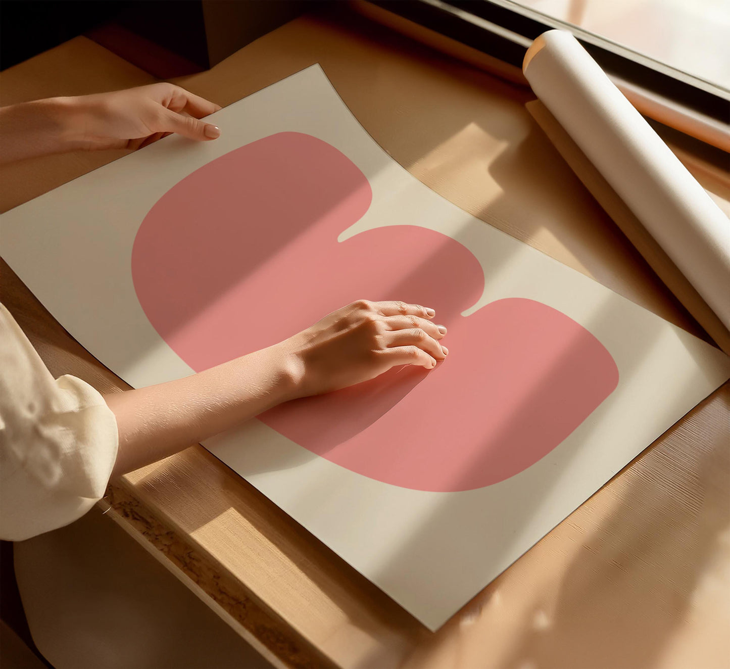 Soft Pink Modern Art Print