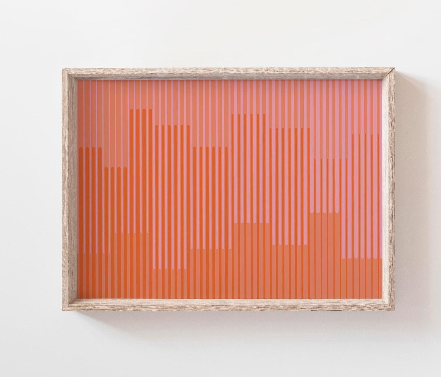 Modern Orange and Pink Abstract Art Print