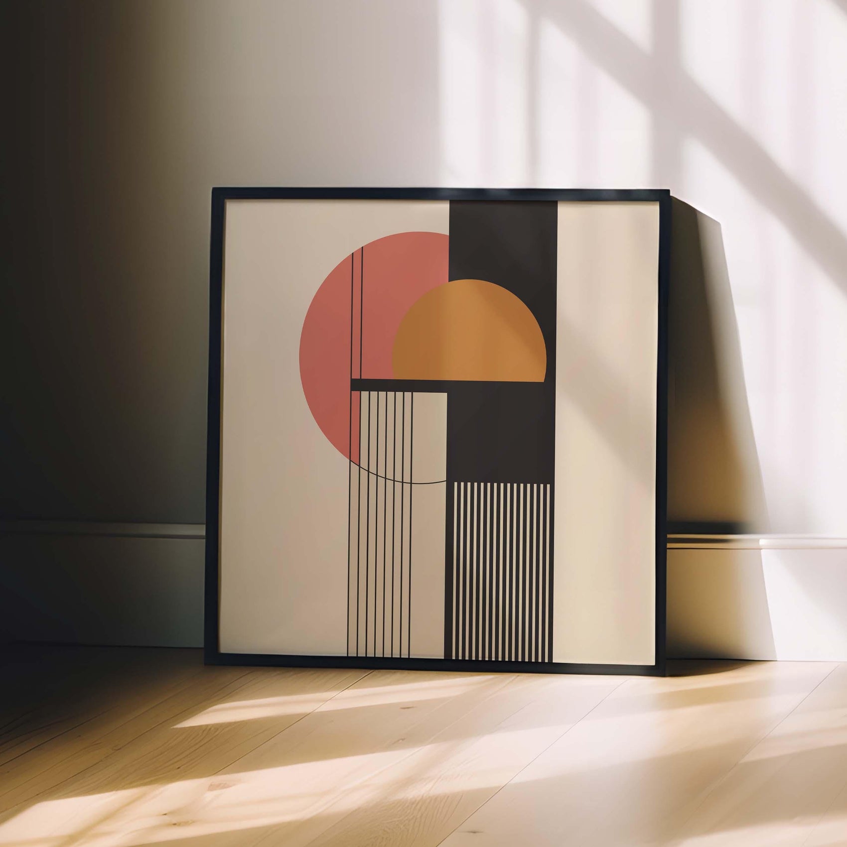 Bauhaus Geometric Abstract Art Square Print