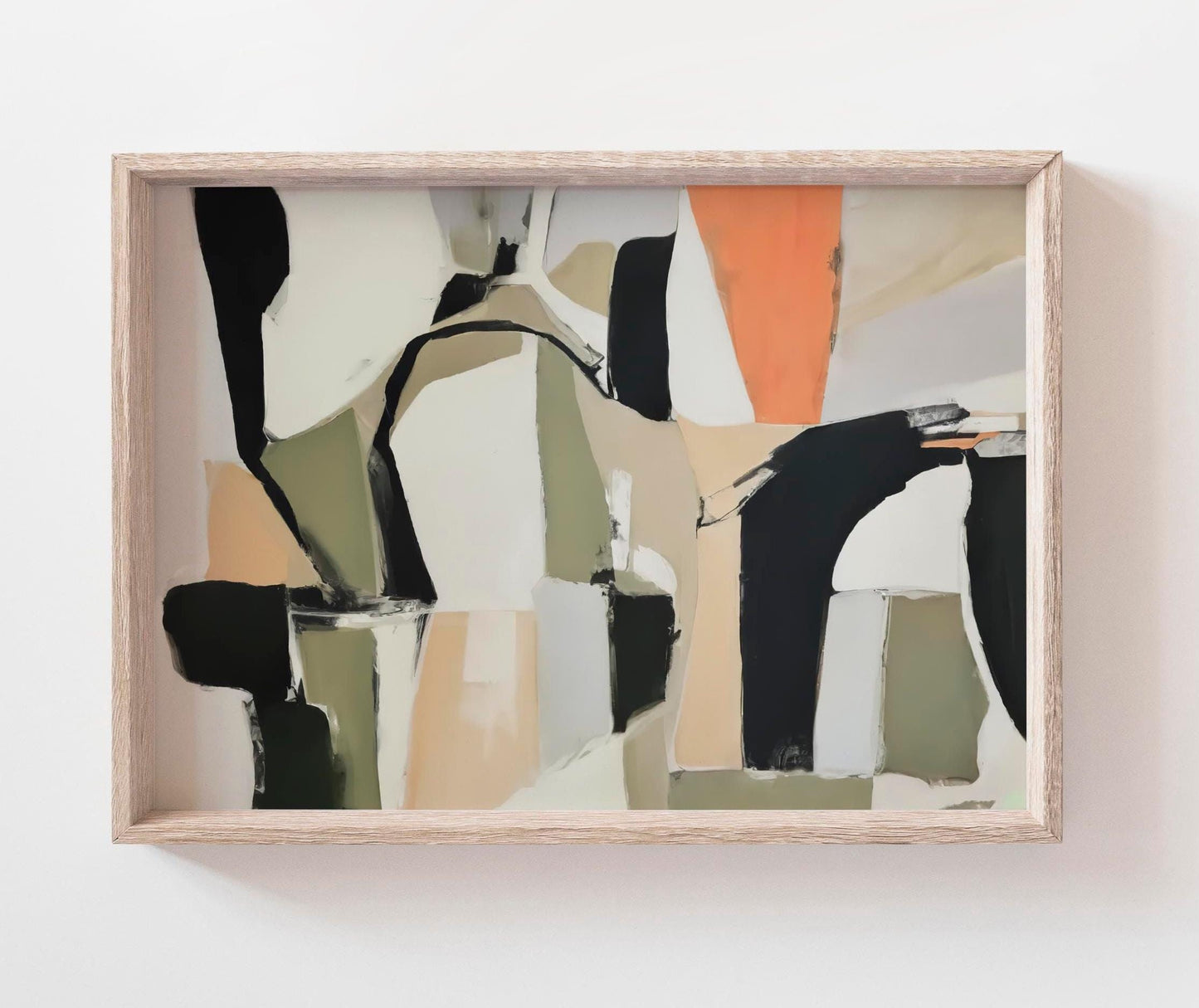 Neutral Abstract Painting Wall Art Print