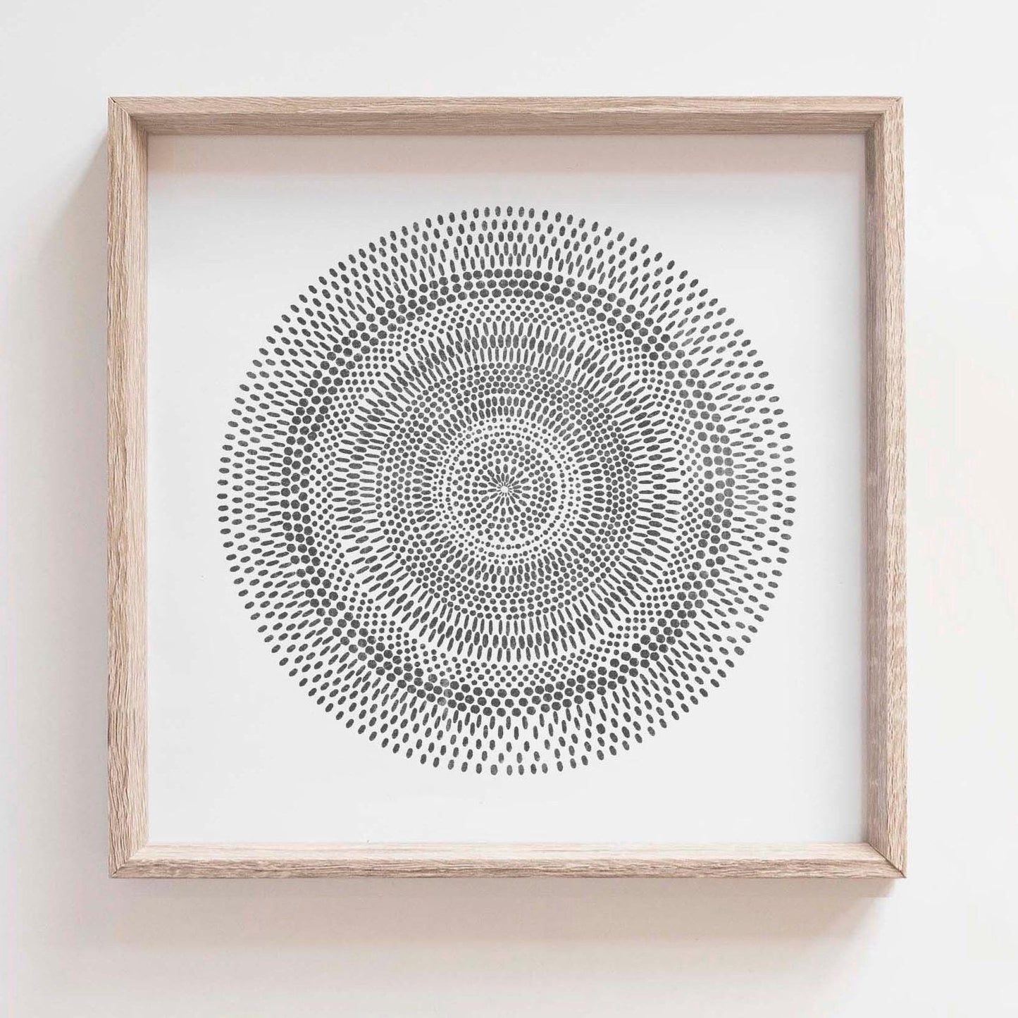 Boho Black and White Modern Abstract Line Art Square Print