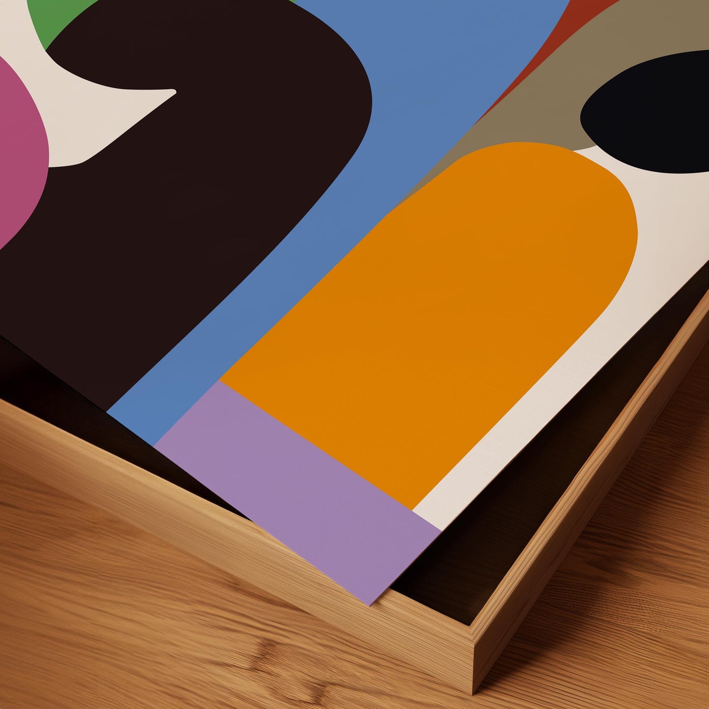 Fun and Bold Colorful Abstract Poster - Square Wall Art Print