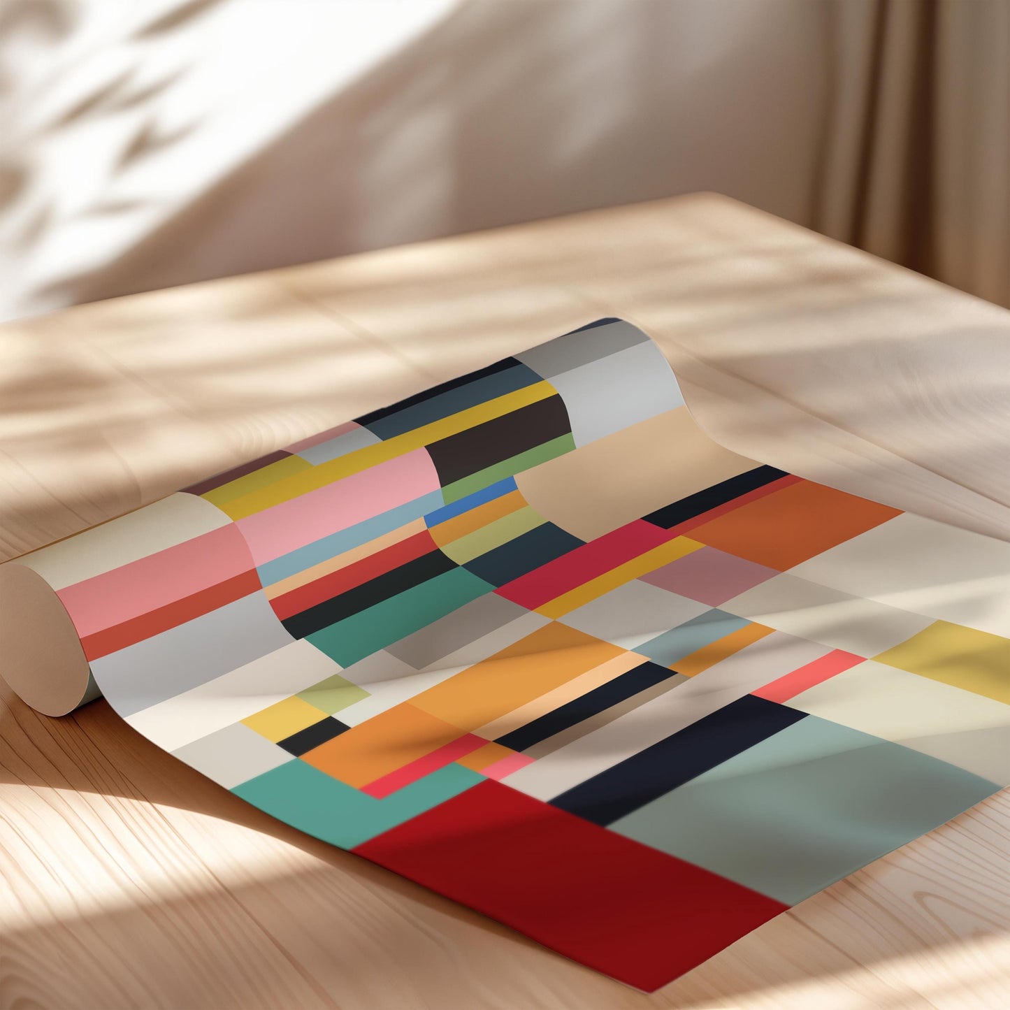 Color Block Modern Abstract Print