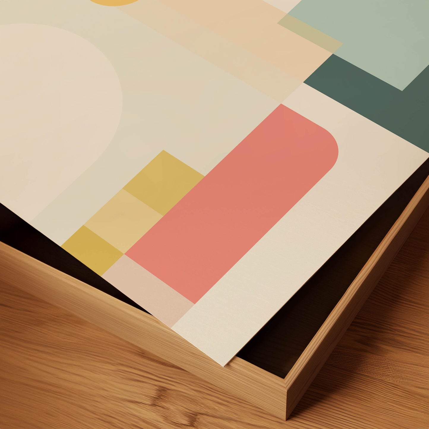 Set of 2 Pastel Geometric Square Prints