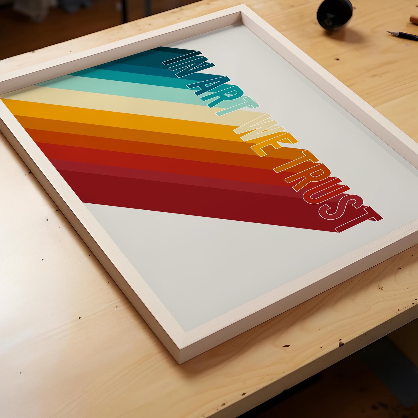 Fun Quote - In Art We Trust - Modern Text Art Print