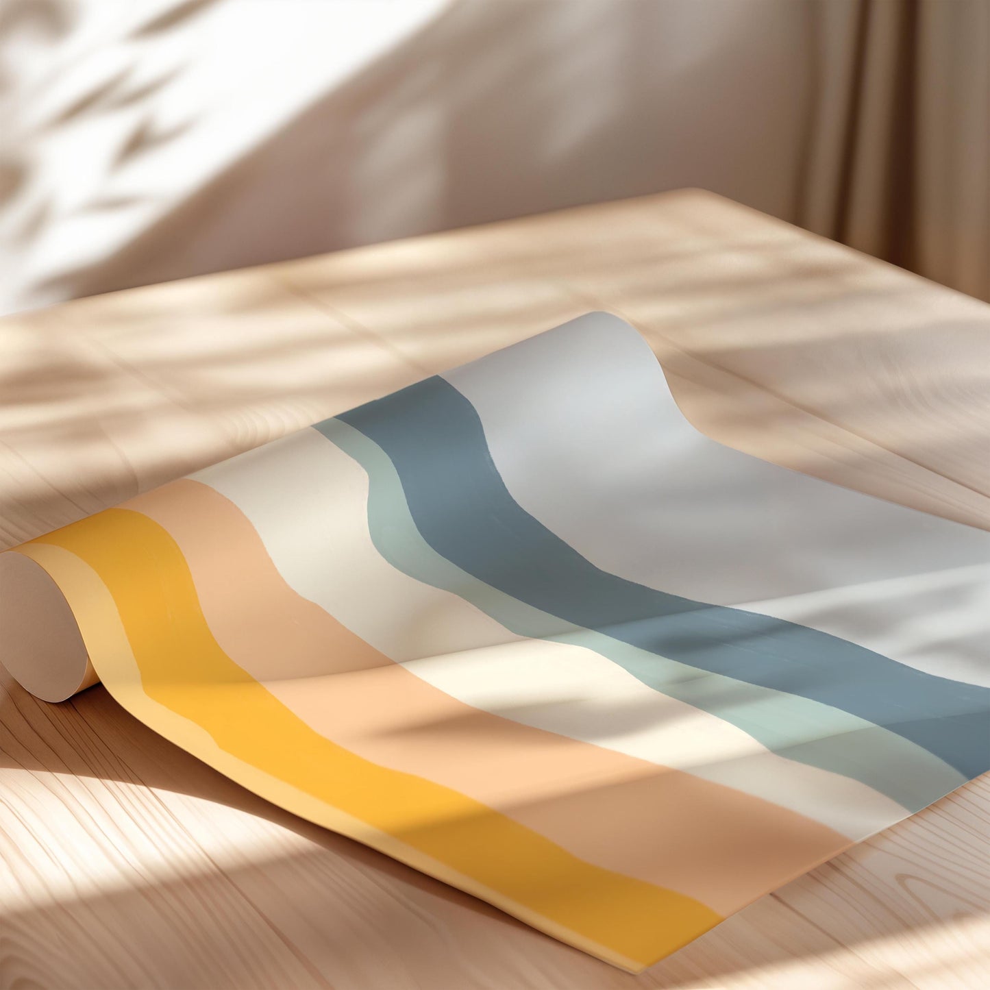 Abstract Beach Landscape Painting - Modern Seascape Art