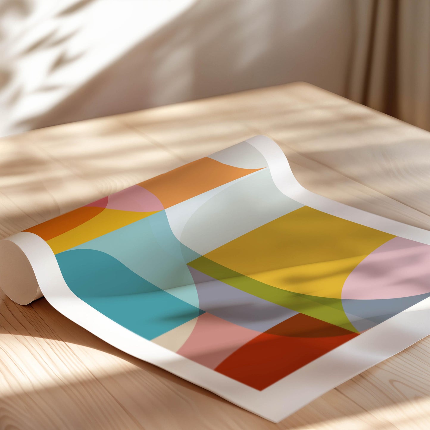 Set of 3 Bright Abstract Art Prints