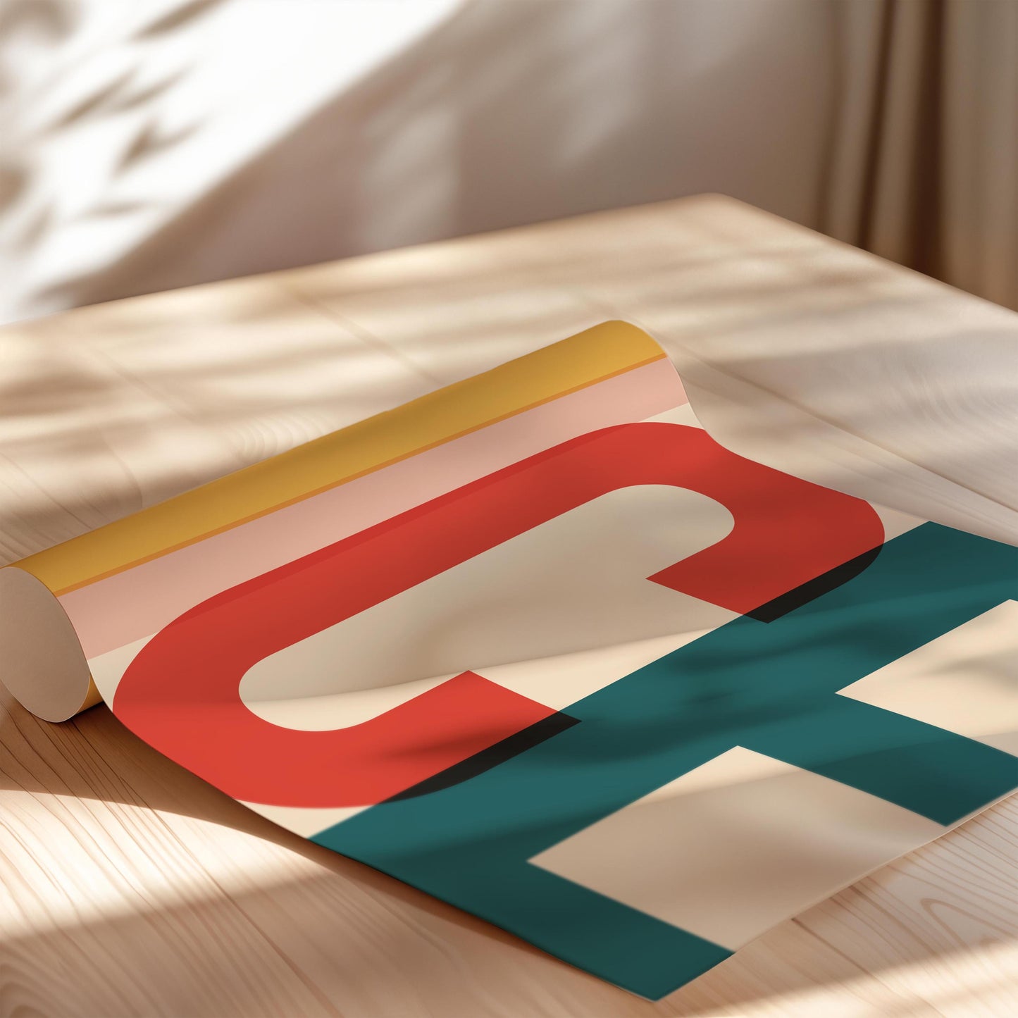 Colorful Text Art NICE Wall Art - Bold Retro Vertical Design