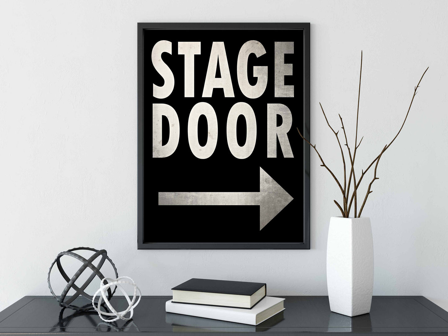 Cool Stage Door Modern Text Art Print